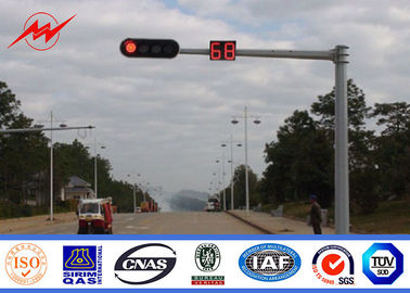 Porcelana camino durable poste ligero de la señal del brazo de poste del semáforo de los 9m solo con los pernos de ancla proveedor
