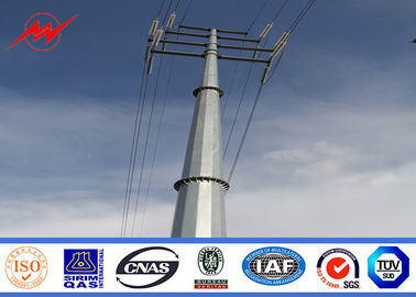 Porcelana línea de transmisión de alto voltaje de poste de la corriente eléctrica 110kV poste de acero tubular proveedor
