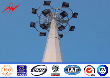 Porcelana torre de comunicación monopolar de acero tubular de la alta torre del palo de los 20m con la galvanización proveedor
