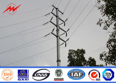 Porcelana línea torre/de poste de poder de la transmisión de la electricidad 66kv poste recto de acero para la línea de transmisión de arriba proveedor