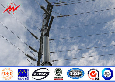Porcelana poder postes para uso general galvanizado 110kv para la línea eléctrica ISO 9001 de la transmisión proveedor