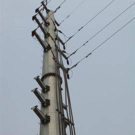 Porcelana distribución de acero postes de poste de poder de los aisladores eléctricos poligonales de los 50FT para 132KV proveedor