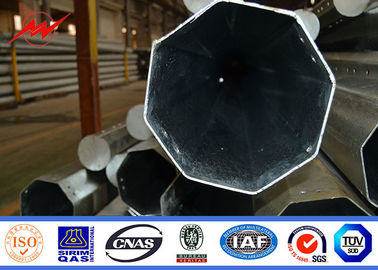 Porcelana corriente eléctrica tubular de acero galvanizada poste de la inmersión caliente del 15m con el material de ASTM A123 proveedor