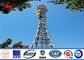 Torre monopolar eléctrica de acero galvanizada alto voltaje de la telecomunicación proveedor