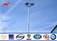 Deportes galvanizados los 25m poligonales postes ligeros de S355JR con el sistema eléctrico de Rasing proveedor