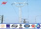 Distribución de acero estándar galvanizada A123 de poste de poder de ASTM línea eléctrica poste de 69 kilovoltios proveedor