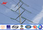 Línea de transmisión potente de poste de la corriente eléctrica del ISO postes de acero galvanizados GR65 proveedor