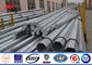 26.5M 5mm Steel Thickness Galvanized Steel Light Tension Electric Pole With Steel Channel Cross Arm proveedor