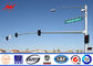 camino poste ligero de la señal del brazo de poste del semáforo de los 8.55m solo con el reborde conectado proveedor