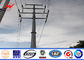Línea de transmisión polos de acero de la compañia de electricidad de poste de poder de la bobina laminada en caliente 33kv 10m proveedor