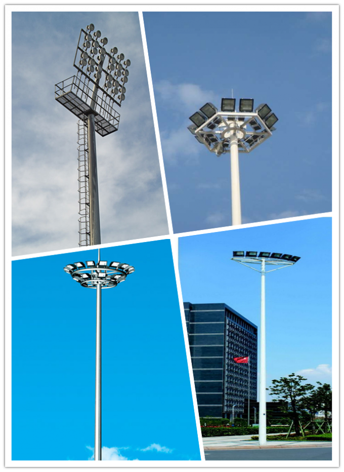 iluminación de pintura del aeropuerto del polo del palo del estadio de los 30m alta con el torno 0