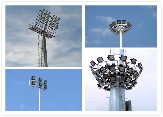 iluminación poligonal del centro de deportes del polo del palo de los 20m alta con el sistema de elevación 1