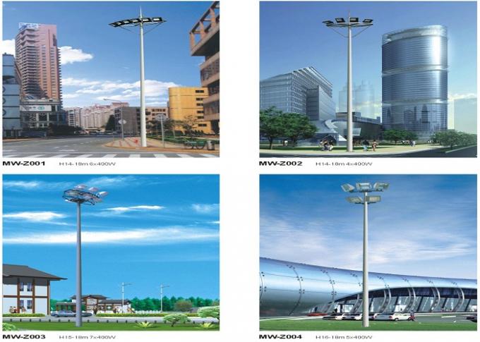 los 30m palo poste del HDG de 3 secciones alto con 15*2000w para la iluminación del aeropuerto 1