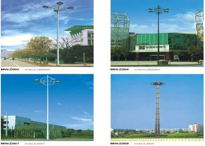 Iluminación de soldadura de oro postes del palo del color el 15m alta para el aeropuerto/la escuela/los chalets 2