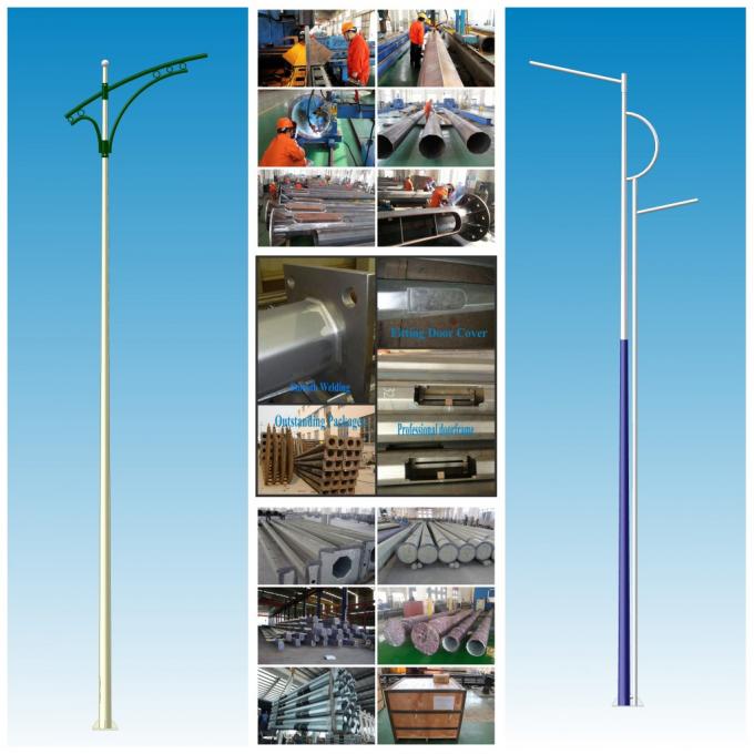 Despliegue de fibra óptica en el Congo Polos de acero galvanizado 8m 11m 12m 10KN 20KN 2