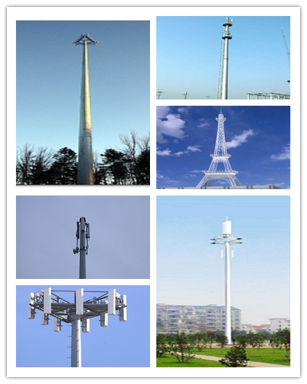 Torre monopolar eléctrica de acero galvanizada alto voltaje de la telecomunicación 3