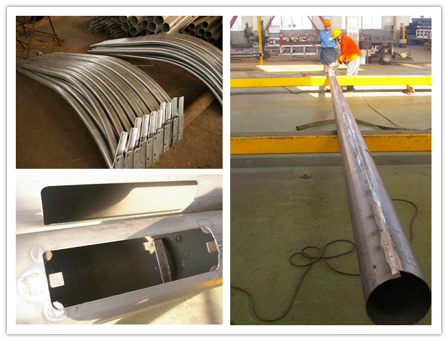 Reemplazo para uso general tubular de acero galvanizado eléctrico de postes de poder del metal de Q420 Q460 1