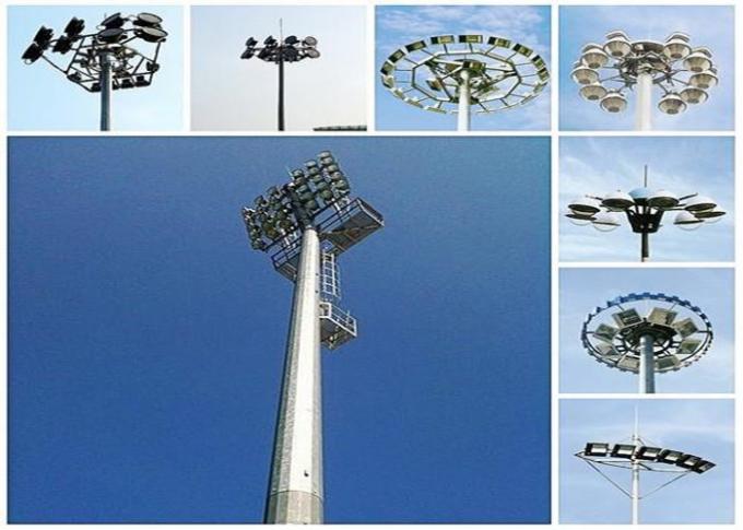 poder 30meters que cubre el alto palo poste con la instalación del CCTV para la iluminación del aeropuerto 0