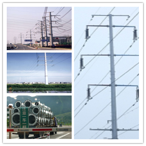 Poder para uso general de acero postes, poste de acero galvanizado del OEM los 8-15m NEA con el aislador 0