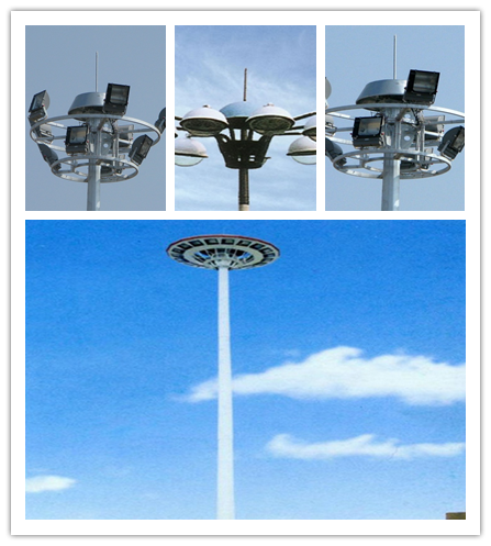 los 23m iluminación poste 15 del palo del HDG de 3 secciones alta * 2000w para la iluminación del aeropuerto 0