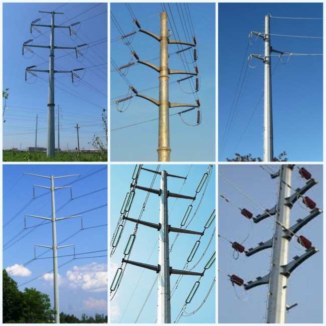 25 circuito multi poste ligero al aire libre de Electric Power postes del grueso del pie 2.5m m con betún 1