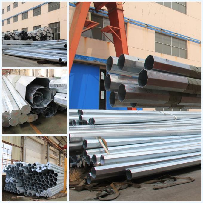 El metal poligonal 69kv postes para uso general de acero de los 40FT galvanizó el tratamiento superficial ASTM A123 2