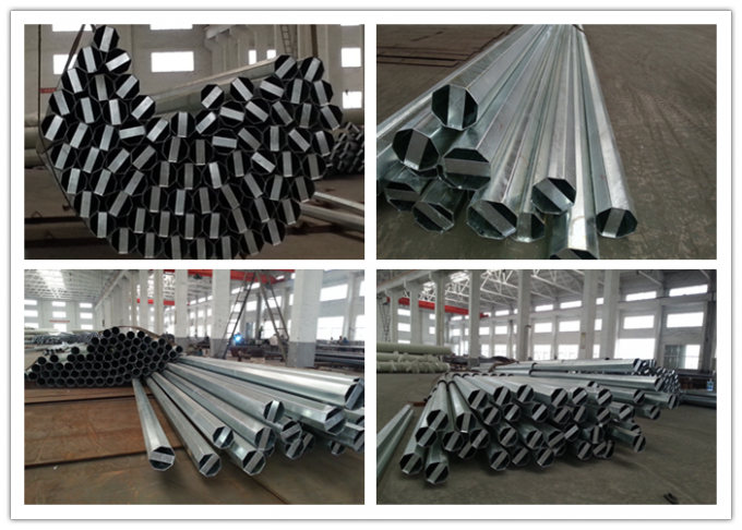 Metal poste de acero galvanizado eléctrico para la línea de transmisión proyecto 1m m - 30m m gruesos 0