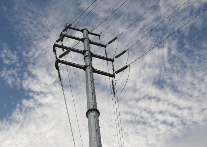 Poder de acero eléctrico postes del metal de poste de poder para la línea de transmisión de los 10M 33kv 0