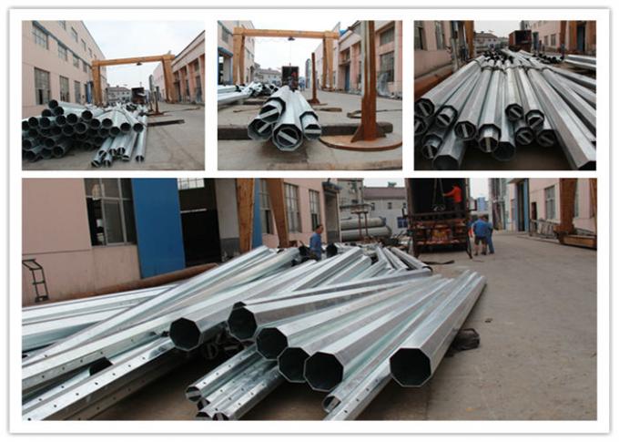 Impermeabilice a poste de acero galvanizado para la línea proyecto de la distribución eléctrica 110v 2