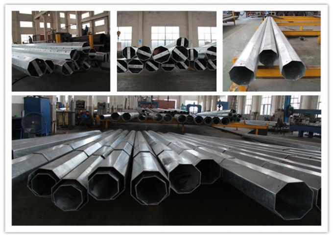 Poder poste de acero eléctrico galvanizado forma del grueso de 1m m a de 30m m, poligonal o cónica 2