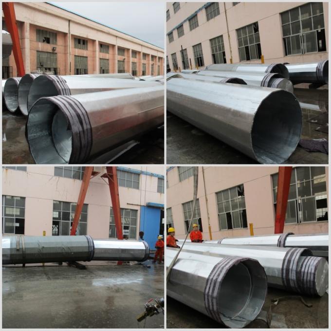 10M 12KN África poste tubular de acero estándar con el tratamiento superficial de la galvanización 1