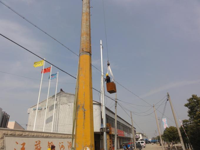 transmisión de acero baja poste de los 25ft -100ft Valtage Filipinas con los brazos del ángulo 8