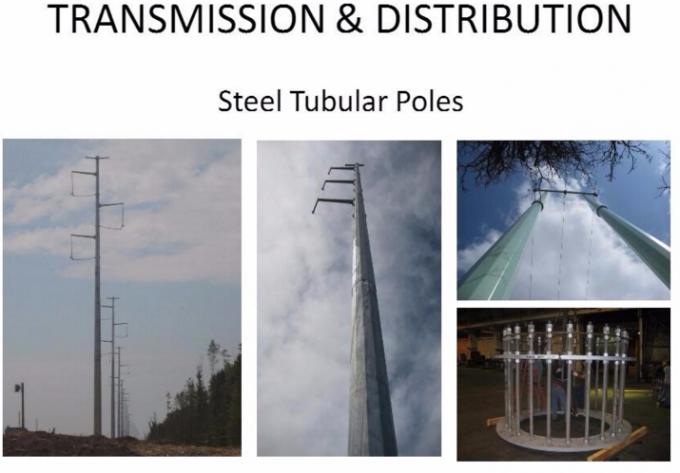 Filipinas NGCP poste de acero galvanizado estándar, distribución de poder poste 1