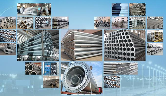 Polos de energía eléctrica de utilidad eléctrica de metal columniforme ASTM A123 1 mm a 30 mm 3