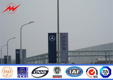 Porcelana polo de acero ligero de postes de calle del borde de la carretera 10m con la bandera del anuncio proveedor