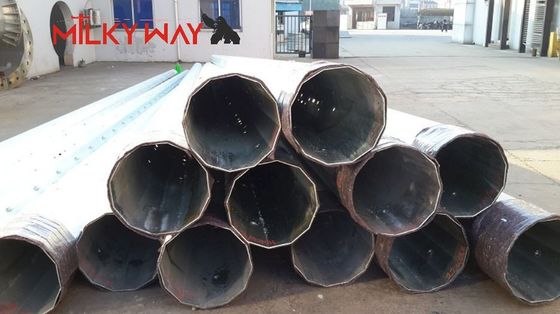 calidad  33KV Tubular Octagonal Steel Power Pole with 500 Kg Design Load and Wind Speed 160km/h Earthquake Resistant Fábrica
