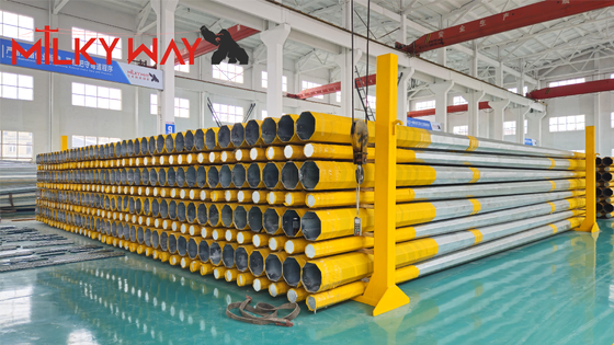 Calidad  High-Strength Q460 Octagonal Hot-Dip Galvanized Steel Pole for 69kV Power Transmission Lines Fábrica