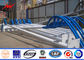 Calle galvanizada brazo doble solar octagonal postes ligeros con el reborde proveedor