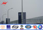polo de acero ligero de postes de calle del borde de la carretera 10m con la bandera del anuncio proveedor