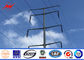 10 kilovoltios - 220 kilovoltios de corriente eléctrica postes de la forma poligonal con el brazo cruzado ISO 9001 proveedor