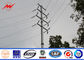línea torre/de poste de poder de la transmisión de la electricidad 66kv poste recto de acero para la línea de transmisión de arriba proveedor