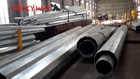 Poste de transmisión de energía de acero galvanizado de 17 m, carga de 1200 daN, ASTM A123 proveedor