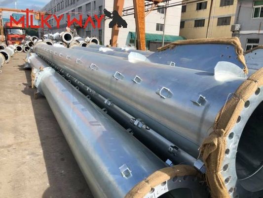 16m 18m Alturas Cónico poste eléctrico de energía 5mm espesor ASTM A123 Galvanización estándar proveedor