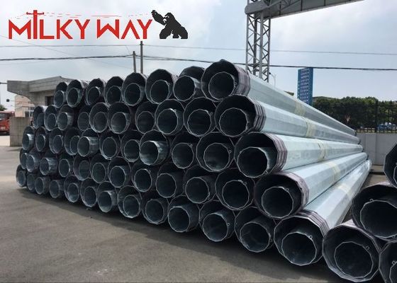 Polvo tubular de acero de 9m-13m con galvanización en caliente proveedor