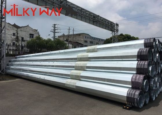 Polvo tubular de acero de 9m-13m con galvanización en caliente proveedor