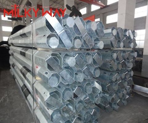 Polvo tubular de acero de 9m-13m con galvanización en caliente proveedor