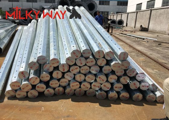 9m clase5 clase6 poste de energía eléctrica acero galvanizado por inmersión en caliente para la distribución proveedor