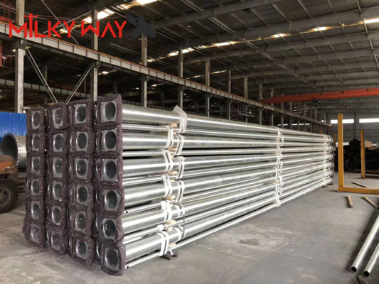 16m 18m Alturas Cónico poste eléctrico de energía 5mm espesor ASTM A123 Galvanización estándar proveedor