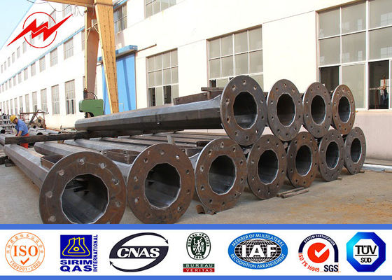 Torre galvanizada a prueba de viento del palo de la inmersión caliente alta, metal poste ligero del aeropuerto