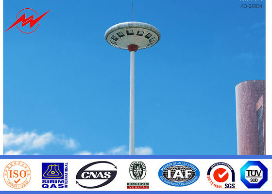 Alto palo cónico poste de la pintura los 35M para la iluminación del puerto con el torno